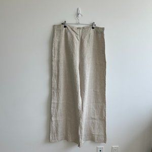 Petal  & Pup 100% Linen Delvin Wide Leg Pants Sz 12 Beige Color